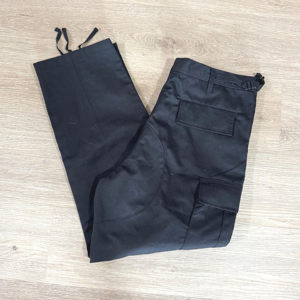 Urban Patrol BDU Cargo Pants Mens Large Short Black Tactical Mil-Spec 3904-BLK